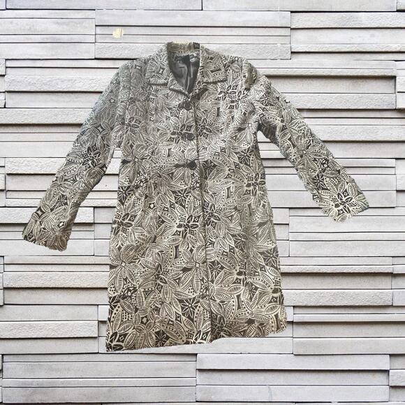 Donna Rae Brown & Tan Coat Sz. 8 - Picture 2 of 4